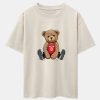 c8a19a34f34370bb0424dbf10aae6b0f2aa01ead5795bfbbc4a7fd66cb1bcc1c.jpg New York Bear Print Drop Shoulder Oversize T-Shirt