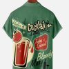 Cocktail Chest Pocket Short Sleeve Hawaiian Shirt