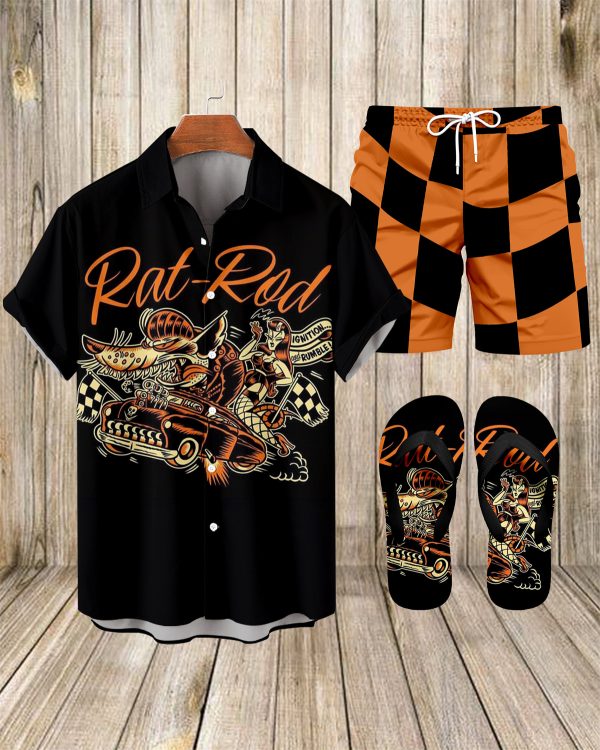 ca0958387e41ebbba45c007ab3c7b6f48fb4c02792de2e35b7bc5e42dc939635.jpg Suitmens Men's Spring Classic Car Shirt Three-Piece Set 073