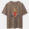 cca3e4b63ebe73410b71664f88d5d7401bacaffdc2028fbb98fd2d3340fe605a.jpg New York Bear Print Drop Shoulder Oversize T-Shirt
