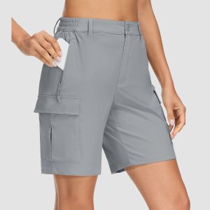 d0f2952dede382a199a383cf8212376f53b19b852e5bb0f7975ca7318f1c8ddf.jpg Women's Hiking Shorts Cargo Shorts Quick Dry with 5 Pockets Water-Resistant Ripstop