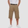 Men 3/4 Cargo Shorts Cotton Lightweight Ripstop with Multi-Pockets
