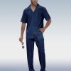 d48c2a64df2fdbc72f694a540ad35bcbb8eef47b2c9d1ef0763f3d221f916646.jpg Suitmens Men's Solid Short Sleeve Walking Suit 3 Colors