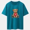 d552634b46ed31d6611c133b6bb4f5011aaebac8cf3a79d7cebe22da61c8b059.jpg New York Bear Print Drop Shoulder Oversize T-Shirt