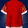 Men's New Santa Outfit Print Casual Breathable Hawaiian Short Sleeve Shirt