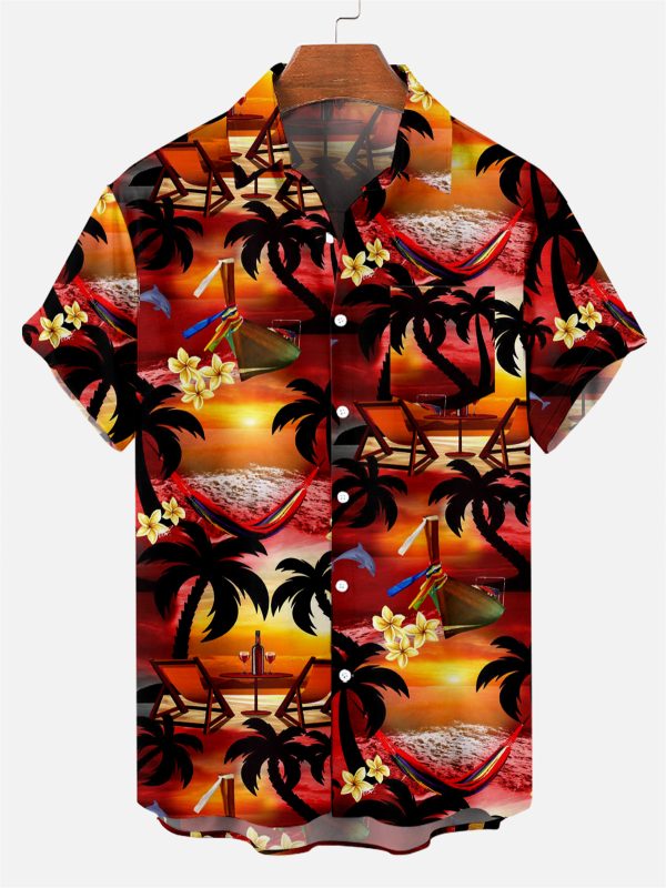 dbe8714699aef31a248aa105313776a01b3ee637a841660aede041a63c130375.jpg Suitmens Men's Men's Tiki Style Hawaiian Vacation Print Three-Piece Set 035