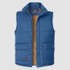 Men's Outerwear Vests Sleeveless Winter Stand Collar Padded Vest Warm Fleece Lined