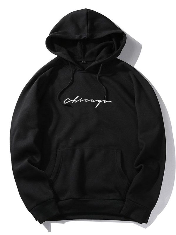 Chicago Print Raglan Hoodie & & Jogger Pants