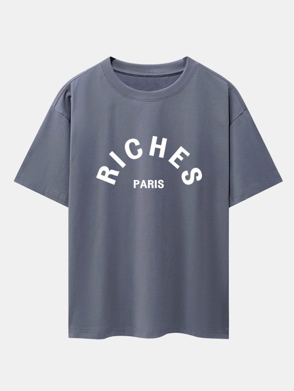 e22d4cb5ceab0dfcf76f5dc95e55c3e39afdae114e7d96a0377bbed617d381ef.jpg Riches Paris Print Oversize T-Shirt