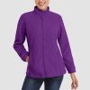 ecdeb0af480adc6e0e1cabb283e120289cf0470bf884a7840f1fa9bc9c7fcd92.jpg Women's Fleece Jacket Soft Full Zip Warm Long Sleeve with 2 Zipper Pockets Winter Jackets