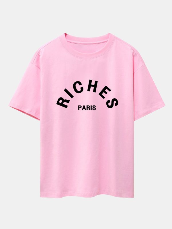 ed298e528c218d646df8f8a0ebd91b5c3ae5928eace68749c54c925488db346c.jpg Riches Paris Print Oversize T-Shirt