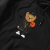 Basketball Bear Print Hoodie & Jogger Pants