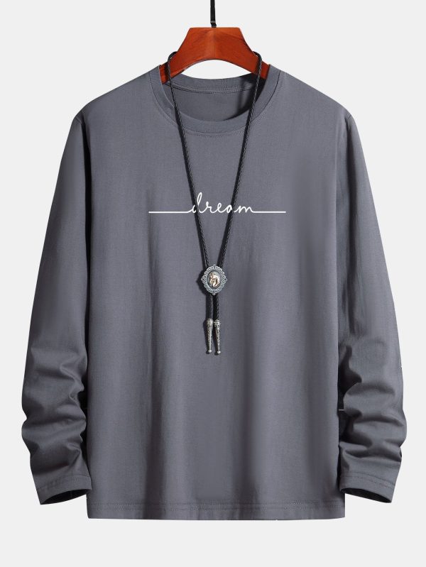 f51a9bbf1c57def34e4e675a4a84ce138ac4e06bbcc1cdec9ec846143d3922a7.jpg Long Sleeve Dream Print Cotton T-Shirt