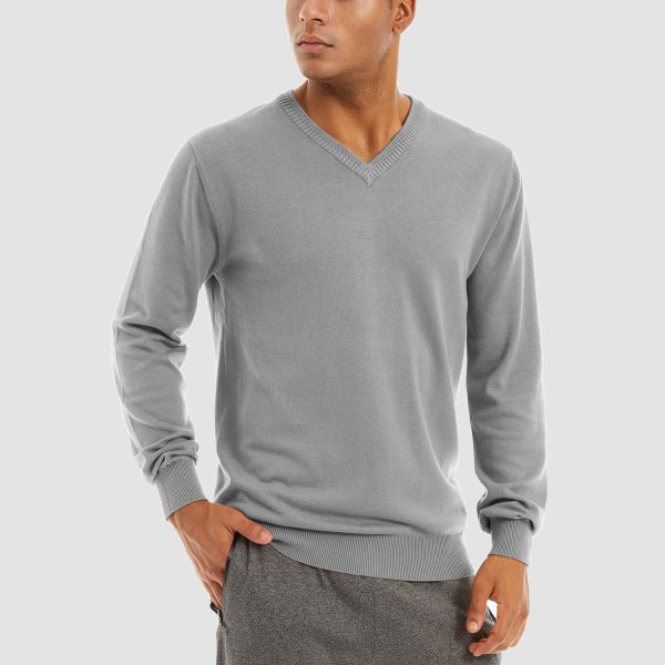 f5f793727024dd2c8f4d9487e3e2f02a898e82b5bf946041b607327be45a7a52.jpg Men's Pullover Sweaters V-Neck Long Sleeve Cotton Sweatshirt