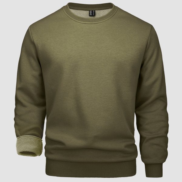 f697b818512ab8454e91ea8cbc2d3e21855b20574dcc7f0670f309fde6523720.jpg Men's Crewneck Sweatshirt Long Sleeve Casual Warm Fleece Pullover Hoodie