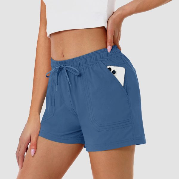 Women's Running Shorts Gym Workout Quick Dry Relaxed Fit Casual Shorts with 2 Pockets