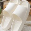 Minimalist Single Band Slides Shower Bathroom Slippers Comfy Cushioned Thick Sole