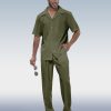 fb0bc8275bcabd58594a944406df39c3f3d2bc03941aa315f10c203dd963d420.jpg Suitmens Men's Solid Short Sleeve Walking Suit 3 Colors
