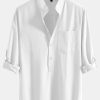 fc36f004cb8b62401011ea636583a729d070eb79e158abf9b4991bb8da6da575.jpg Long Sleeve Linen Look Henley Collar Shirt