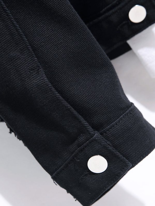 Man Ripped Denim Jacket