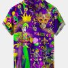 Suitmens Men's Men's Carnival Party Hawaiian Vacation Print Three-Piece Set 037
